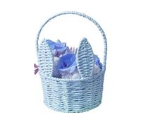 Zahoken Bunny Easter Basket - Easter Basket Bunny Rabbit Ears | Lightweight Natural Decor for Living Room Bedroom Patio Picnic Party Home Holiday