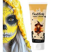 Zahoken Face Body Paint | Large Tube Water Based Full Body Paint | Washable Makeup Cosplay Accessories for Skeleton Vampire Zombie Kids Theater Stage Children Party Christmas Halloween
