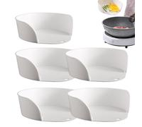 Zahoken Food Prep Bowls | Food Prep Containers for Cutting Board - 5 Piece Kitchen Gadgets Side Corner Storage for Fruit Vegetable Salad Snack Home Restaurant Fridge