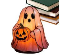 Zahoken Halloween Lamp - Ghost Design Spooky Lamp,Cute Led Decor Portable for Halloween Indoor Entryway Book Lover Bedroom Holiday Baby Shelf Table Nursery