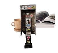 Zahoken Miniature Payphone Art, Vintage Graffiti Payphone Model Urban Street Decor, Home Retro Ornament Model Mini Doll House Furniture Accessories for Living Room Bedroom Scene Building Collection