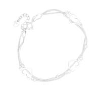 Zahoken Silver Chain Bracelet Love,Hollow Heart Jewelry Bracelets Silver Bangles - Double-Layer Bangles Fashion Accessories Jewelry, Birthday, Party Favors, Wedding