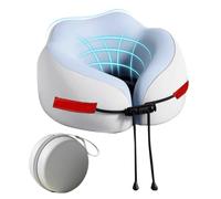 Zahoken Travel Pillow, Travel Neck Pillows for Airplanes, Ergonomic Head Support Memory Foam Cushion for Sleeping Napping Adults Kids Long Flight Train Home Car Work