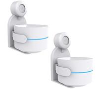 ZahoTse For Google nest WiFi 2 AC2200 Holder Wall Mount Stand Accessory with Integrated Cable Management No Screws Required Speaker Accessories Rack (White, JGL01) 2 Pieces