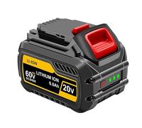 ZahoTse Replacement Battery for Dewalt 20V/60V,Compatible with DCB200/DCB203/DCB204/DCB205/DCB206/DCB209/DCB180/DCB182/DCB183/DCB184/DCB185/DCB606/DCB609 (4500mah, 1 PCS) Yellow