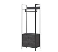Zahra Bedroom Double Open Wardrobe 2 Drawers Furniture Storage Cupboard