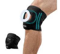 ZAHRVIA Adjustable Knee Support Brace for Men Women with Patella Gel Pads Side Stabilizers Knee Brace for Running Fitness Sports (Black)
