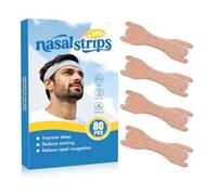 ZAHRVIA Nasal Strips 80 Pieces - Extra Strong Snore Strips for Breathing & Snoring Relief, Drug-Free Nose Strips for Men & Women, Improve Sleep & Sport Performance
