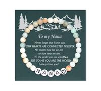 ZAHSY Aunt Nana Mothers Day Gifts from Granddaughter Grandson Birthday Christmas Gifts for Aunt Auntie Nana Granny Grandma Bracelet, Elastic, no gemstone