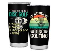 ZAHUOMUG Disc Golf Gifts for Men,Disc Golf Accessories Tumbler 20oz,Thank You Father's Day Birthday Appreciation Gift for Lovers,Stainless Steel Coffee Mug with Lid & Straw