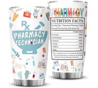 ZAHUOMUG Pharmacy Technician Gifts, Pharmacy Technician Appreciation Day Christmas Gifts for Women Coworkers, Pharmacy Tech Gift, Travel Coffee Tumbler Mug Cup 20oz