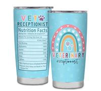 ZAHUOMUG Veterinary Receptionist Gifts,Vet Receptionist Appreciation Birthday Retirement Gifts for women,Veterinary Receptionist W ifts,Travel Coffee Tumbler Mug 20oz