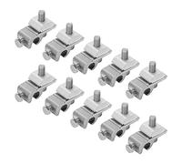 ZAICOLER 10Pcs Solar Module Mounting Clamps, Solar Panel Mounting Bracket Grounding Lug, Power Supplies Compatible with All Kinds of Aluminum Photovoltaic Rail