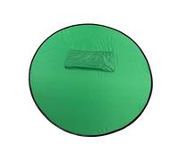ZAICOLER 142cm Round Green Screen Backdrop, Double Sided Collapsible Background Board, Metal Frame Backdrop with Stable Support, Ideal for Live Streaming, Video Conference & Recording