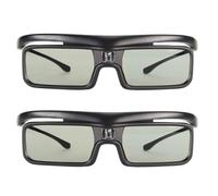 ZAICOLER 2 Pack Rechargeable DLP Link 3D Glasses, Active Shutter 3D Eyewear with 144Hz Refresh Rate & Wide Viewing Angle, Ideal for L TV-2500 3000 Pro 3500 Pro Projectors