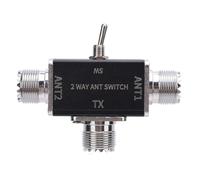 ZAICOLER 2 Way CB HAM Antenna Coax Switch, 100W 1-30MHz SO239 Connector Aluminum Alloy Manual Antenna Switch with Ground Protection for HAM CB HF VHF UHF Radios