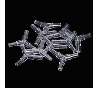 ZAICOLER 20PCS Transparent Acrylic 3 Way Fish Tank Line Tubing Joint Y Shape Tee Connector, for Air Oxygen Pump Installation