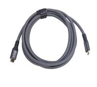 ZAICOLER 240W Fast Charging USB C to USB C Cable 20Gbps Data Transfer 4K 60Hz Video Output for Note 20 S21 Pixels 4 XL Metal Nylon Woven Wire (2m)