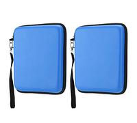 ZAICOLER 2Pcs Durable Shockproof EVA Hard Storage Bag for 2DS Game Consoles - Protects Against Dust and Falls - Pink, Red - Convenient for Placing Accessories Products Around 2DS (Blue)