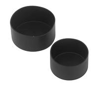 ZAICOLER 2Pcs Silicone Bumper Boot Space Cup Bottom Protection Non Slip Noise Reduction (Black)