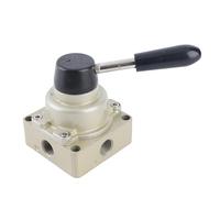 ZAICOLER 3/8 Pneumatic Valve Durable Hand Control for Air Water Steam Mud 3 Position 4 Way Pneumatic Valve, Fit for Construction Workers