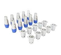 ZAICOLER 3 Pin Male and Female Head Connectors, Durable ABS Material, 20A Power Plug for Beam Light and Stage Effects, Gray, Pack of 20