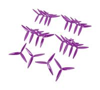 ZAICOLER 3 Vane/Wing Drone Propeller Set, 10 Pairs 7040 Vane/Wing Propeller for FPV Racing Drones, Efficient Flight Control, Polycarbonate Material (Purple)