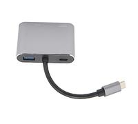 ZAICOLER 4 in 1 Type C Hub Lightweight Multiport Adapter for Easy Connectivity At Home Office with 4K HD Display