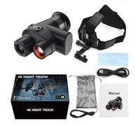 ZAICOLER 4K Night Viewing Monocular for Wildlife Observers and Night Security Patrols,Starlight Sensor with 7-Level IR Brightness,400M Full Dark Viewing Range,8x Digital Zoom F1.2 (NV4500)