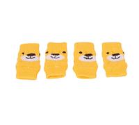 ZAICOLER 4PCS Dog Elbow Protector Sleeve Dog Recovery Sleeve Cartoon Bear Pattern Joint Protection Knee Socks Anti Slip Dirt Prevent Injury Protect the Wound Pet Leg Wear (L)