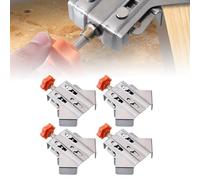 ZAICOLER 4PCS Stainless Steel Woodworking Right Angle Clamp High Strength Corner Clamp/Holder for Metal Pipe, Steel Rod with Movable Design, for Home Decoration Projects 4.1 X 3.4 X 1.4in