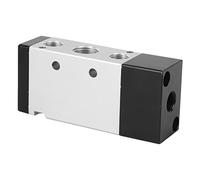 ZAICOLER 5-Way Pneumatic Control Valve Aluminum Alloy Mechanical Valve for Machinery 8mm G1/8 Inch Thread Construction Site (4A210-08 G1/4”)