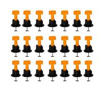 ZAICOLER 50 Pcs Tile Leveler Set Premium Orange Tile Leveling Tool for Home Improvement Durable PP Stainless Steel 1.5mm