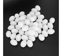 ZAICOLER 50PCS Durable Emulation Hatching Eggs for Induced Simulation, Plastic Material, Suitable for Lovers (solid fake egg)