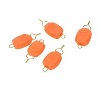 ZAICOLER 5PCS Lightweight Fishing Line Stopper Clamp/Holder Buckle for Water Drop Wheel, Durable ABS+ Steel Wire Fishing Accessories for Anglers (Orange)