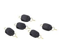 ZAICOLER 5PCS Lightweight Fishing Line Stopper Clamp/Holder Buckle for Water Drop Wheel, Durable ABS+ Steel Wire Fishing Accessories for Anglers (Black)