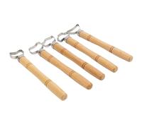 ZAICOLER 5Pcs Pottery Carving Tool Set Adjustable Cutter Depth for Handle Making and Repair Stainless Steel and Wood Handle for Handcrafting Tasks