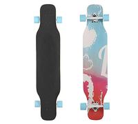 ZAICOLER 7 Layer Hard Rock Maple Longboard, Anti Skid Foot Plate Dense Frosting Design, High Carbon Steel Shaft Aluminum Alloy Bracket, High Rebound Wheels for All Roads (Xin Yuan)