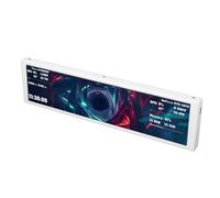 ZAICOLER 9.2 Inch PC Temperature Display, Type C 4PIN Aluminum Alloy 1920x462 PC Case Screen with Custom Dynamic Themes Horizontal Vertical Screen Switch Mini Screens for Window (White)