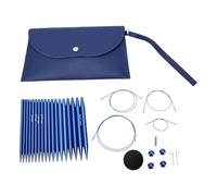 ZAICOLER 9 Pairs Interchangeable Knitting Needle Set for on the Go Crafters & Beginners,Compact Portable Design Fits in Bags,9 Size 3.0-6.0mm Aluminum Needles,4 Cable Lengths