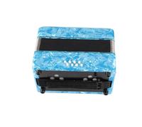 ZAICOLER Accordion Premium 22 Keys 8 Bass Celluloid Musical Instrument for Beginners and Students, ABS + Maple + Artificial Leather (Sky Blue)