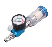 ZAICOLER Adjustable Spray Gun Air Regulator Long Life Iron Plastic Brass Pneumatic Tool Accessory for Paint Guns 1/4in, Higher Hardness, Portable, Compact