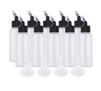 ZAICOLER Airbrush Paint Bottle Set 10pcs 65ml Dual Action Siphon Feed with Funnel for Iwata Badger Paasche, Translucent PP Material (#3)