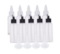 ZAICOLER Airbrush Paint Bottle Set 10pcs 65ml Dual Action Siphon Feed with Funnel for Iwata Badger Paasche, Translucent PP Material (#1)