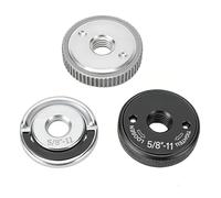 ZAICOLER Angle Grinder Flange Nuts, 2 Piece Alloy Steel Quick Release Nut Set with 9mm D Loop & 13.5mm Knurled Handle for 5/8-11 Thread UNC Angle Grinder Attachments