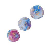 ZAICOLER Astrological Glitter Rune Dice Set Easy to Read for Divination Table Game Toys Material Acrylic (Style 3)