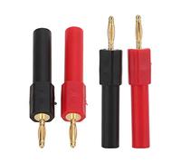 ZAICOLER Banana Plug Adapter Set 5pcs Durable Brass Material 2mm Male to 4mm Female for Electronic Instruments Red Black