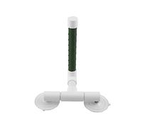 ZAICOLER Bird Perch Foldable Portable Shower Bath Wall Stand for Budgie Green Cheeked Conures Double Suction Cups White+Green