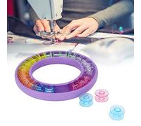 ZAICOLER Bobbin Holder, 24PCS Silicone Bobbin Storage Box Round Portable Storage DIY Handwork Home Sewing Accessories Organizer Case for Metal or Plastic Sewing Machine Rings