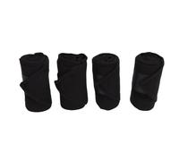 ZAICOLER Breathable Horse Leg Wraps in Fleece Material for Wound Healing and Warmth, 4 Pcs Polo Leg Bandage, Elastic Straps (Black)